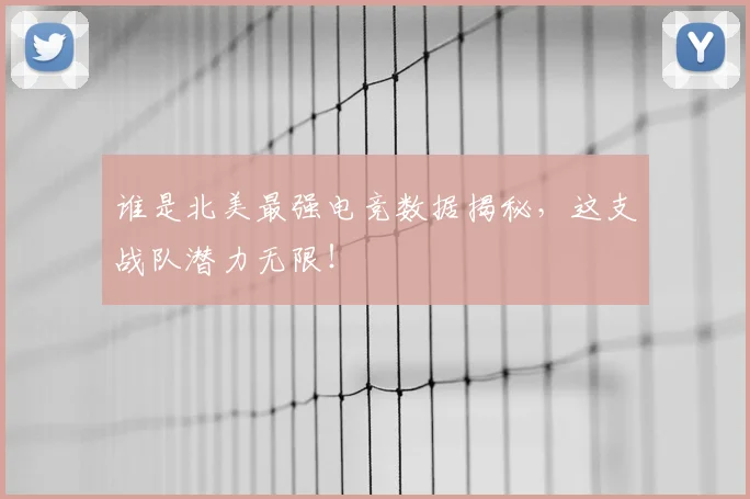 谁是北美最强电竞数据揭秘，这支战队潜力无限！